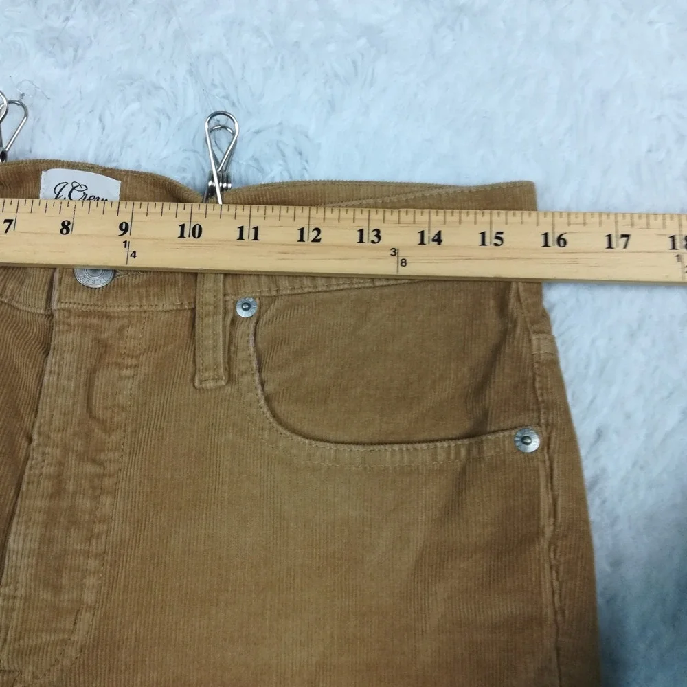 J. Crew Pants Womens Vintage Slim Straight Corduroy Camel Brown High Rise 30